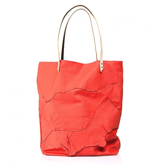Dwukolorwa Skórzana Torebka Damska ORANGE CADOaccessories