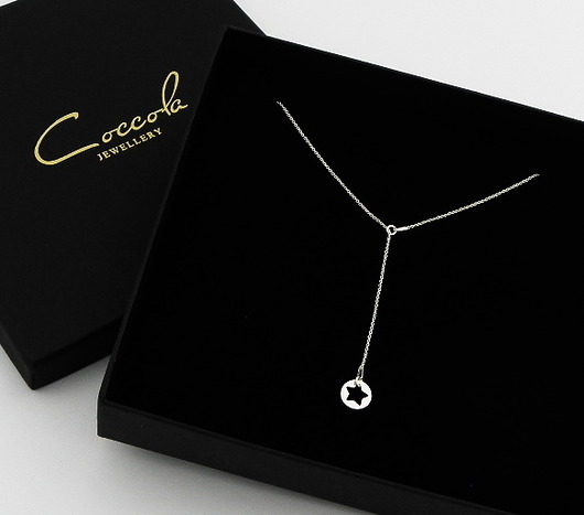 NASZYJNIK KRAWATKA Z GWIAZDKĄ - SREBRO 925 Coccola JEWELLERY