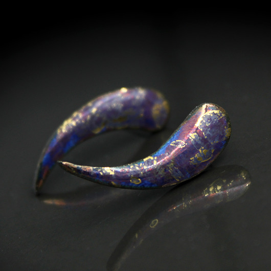 kolczyki ceramiczne Burzowe Kły /stal chirurgiczna/