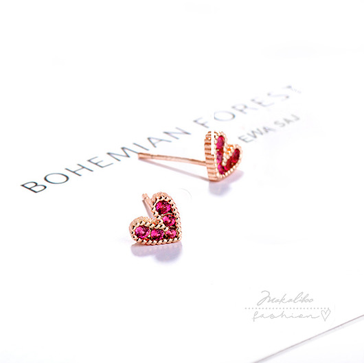 kolczyki szklane Sweet earrings - srebrne kolczyki + box