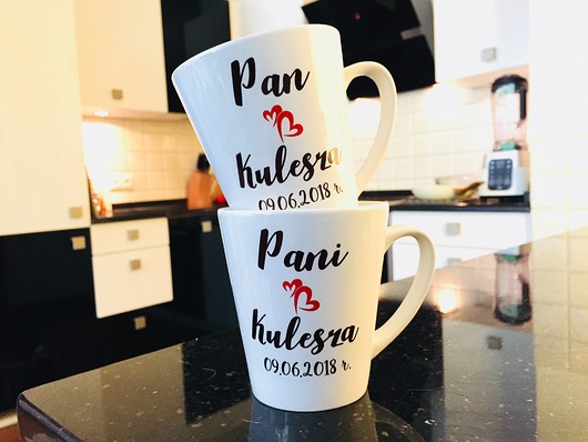 KUBKI ŚLUBNE LATTE Pan&Pani FarrowDesign
