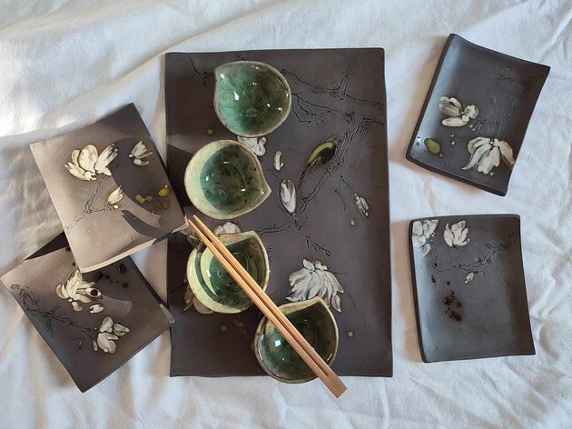 patery i talerze Zestaw do Sushi dla 4 osób