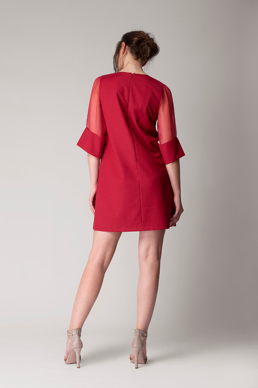 sukienki mini damskie Spicy red dress - Elegancka czerwona sukienka mini