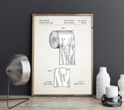 plakaty Rolka papieru - patent - plakat vintage