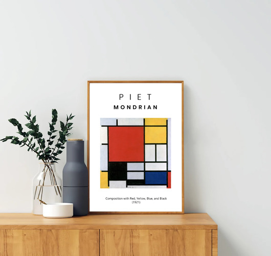plakaty PLAKAT Piet Mondrian, plakat abstrakcyjny
