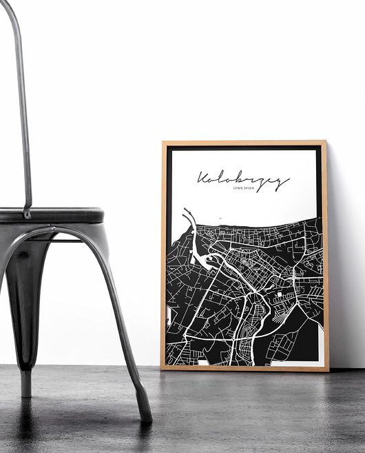 plakaty Plakat Kołobrzeg mapa
