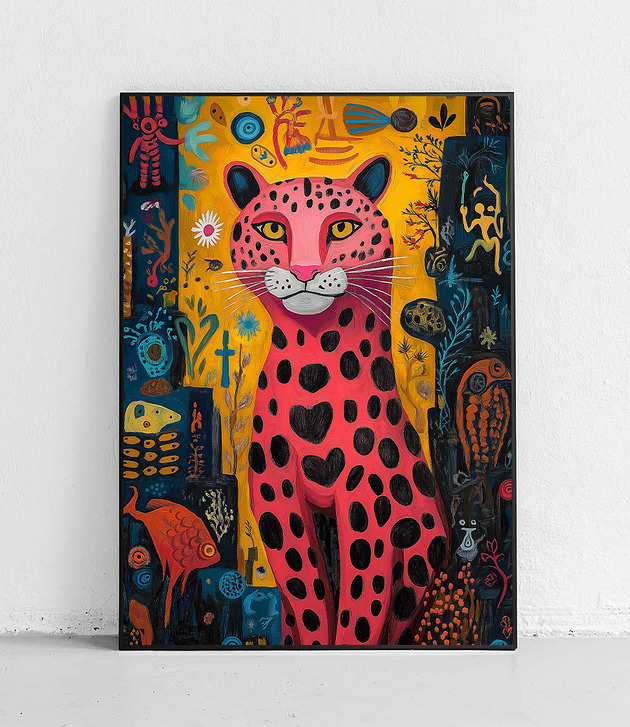 plakaty Plakat Różowy jaguar snów
