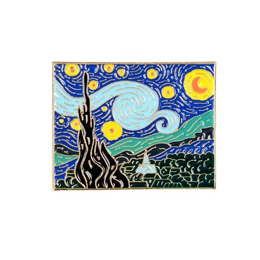 przypinki Przypinka  OBRAZ STARRY NIGHT