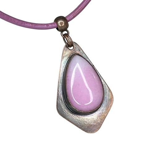 srebrne naszyjniki Wisior z pastelowym jadeitem