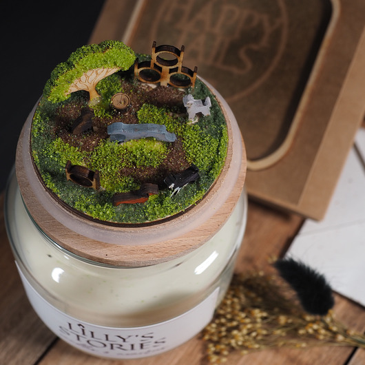 świeczniki i świece Świeca prezentowa "Happy Tails"- dla Wielbiciela Psów