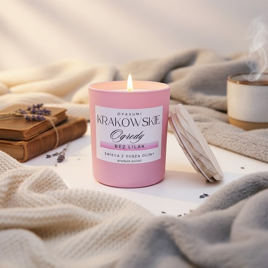 świeczniki i świece Świeca zapachowa z wosku oliwnego Krakowskie Ogrody