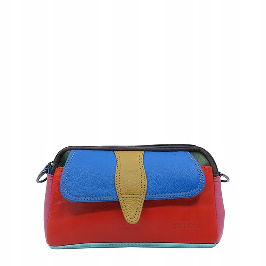 torby na ramię Torebka damska skórzana kolorowa pojemna zero waste ze skrawków OLIVKA