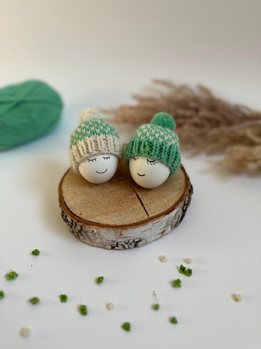 ozdoby wielkanocne Czapeczki na jajka wielkanocne - zestaw 2 szt.