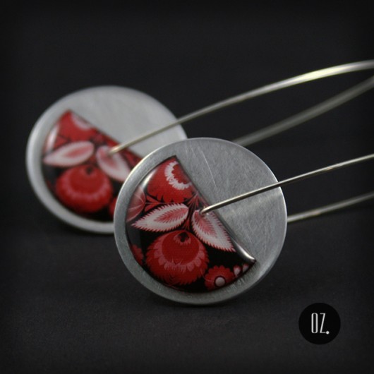 Circles Raspberry Folk Cut Olga Zielińska