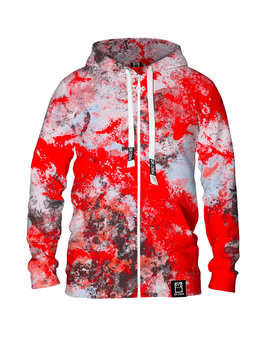 bluzy męskie Męska Bluza Expres Zamek DR.CROW Marble Red