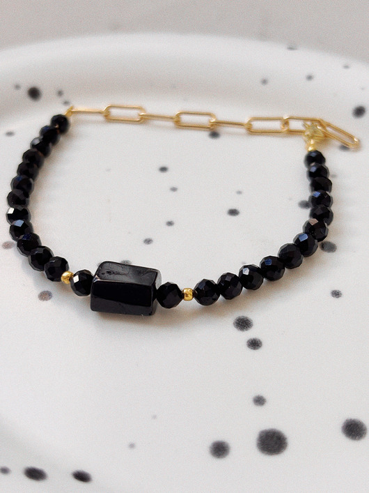 bransoletki z kamieni naturalnych Bransoletka Onyks i Turmalin