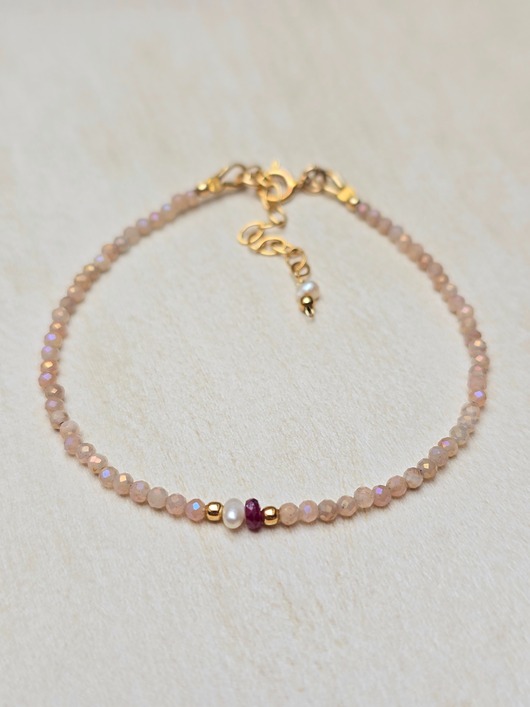 bransoletki złote Bransoletka Minimalistka  z Kamieniem Słonecznym