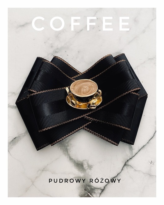 broszki Brosza 3d z filiżanką kawy Cappuccino New