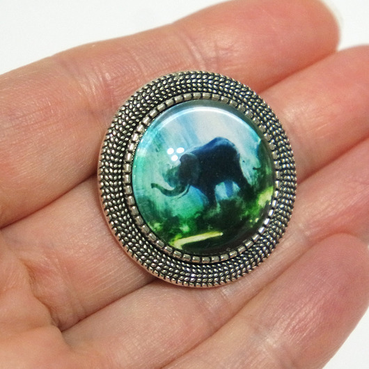 broszki Broszka yenoo - Słoń, dżungla