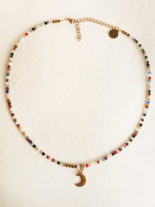 chokery Choker  z kamieni naturalnych luna