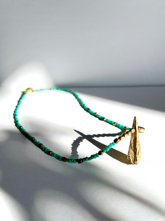 chokery Choker ze zlotym kwarcem i hematytami
