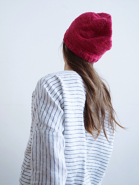 czapki damskie Czapka na drutach Merino