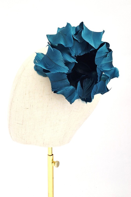 spinki i klamry do włosów ODETTA spinka/broszka kolor teal błeboki niebieski