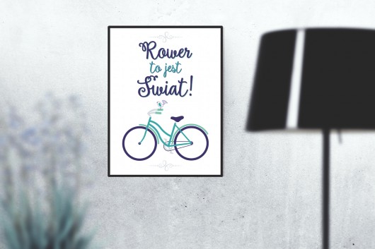 Rower - plakat/grafika 30x40 familove