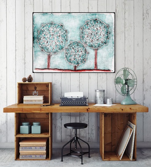 grafiki i ilustracje Drzewa. Plakat