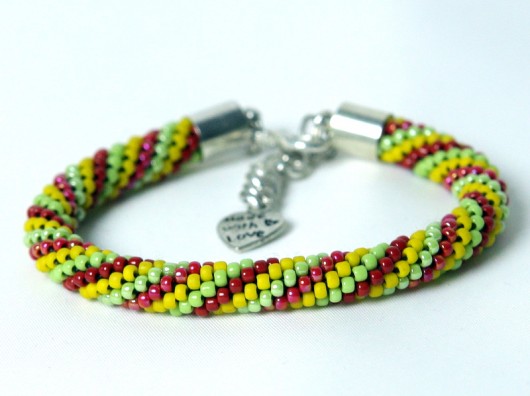 328. Bransoletka koralikowa  rasta MadeByInati