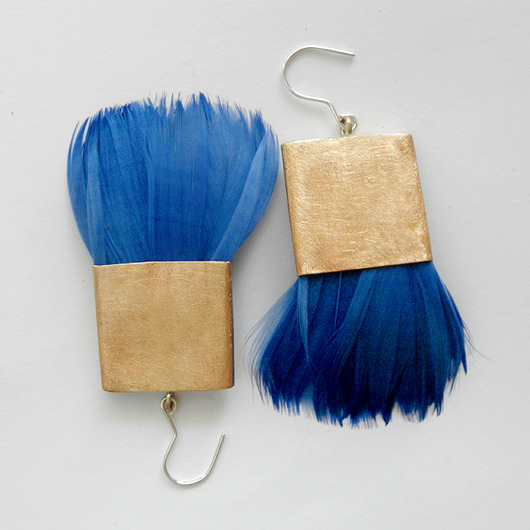 kolczyki z piórami PIÓRKO kolczyki