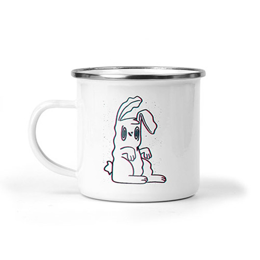kubki Kubek metalowy królik