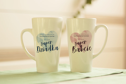 Zestaw kubków latte -Dzień Babci i Dziadka AllbagAllprints