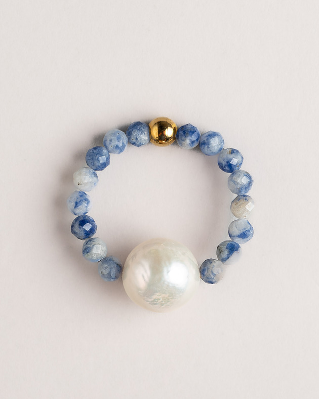 pierścionki elastyczne Pierścionek z perłą