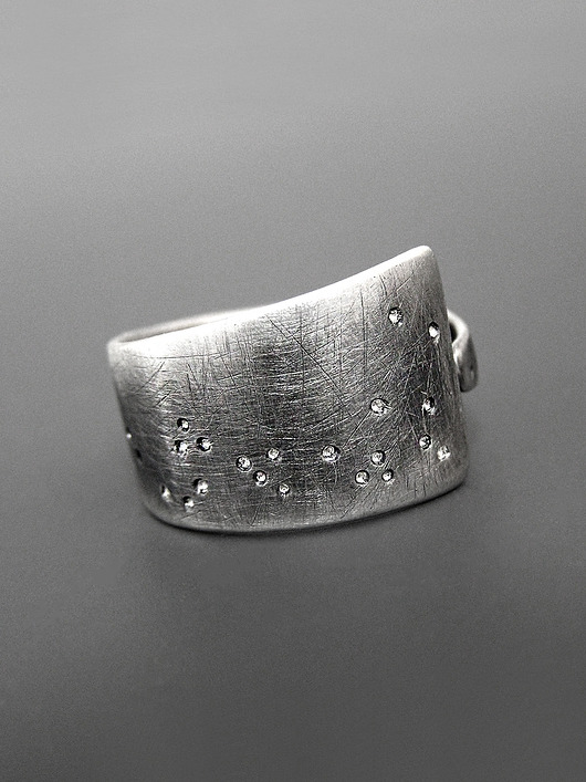 pierścionki srebrne Pierścionek Nocne Niebo, Srebro