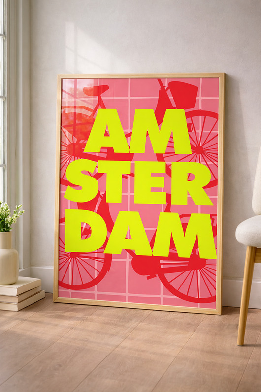 plakaty Plakat Amsterdam rowery