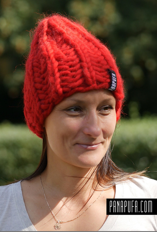 czapki damskie Wełniana ciepła czapka Beanie w grubym splocie