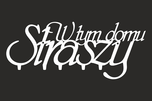W tym domu straszy wieszak dekoracja prezent ArtSteel