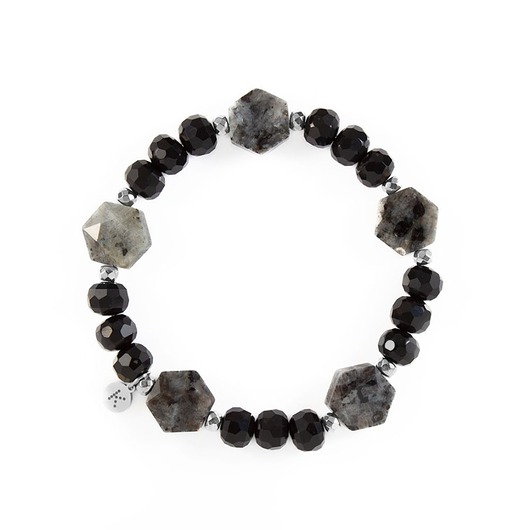 bransoletki z kamieni naturalnych Bransoletka z eleganckim Labradorytem - Wersja Srebrna