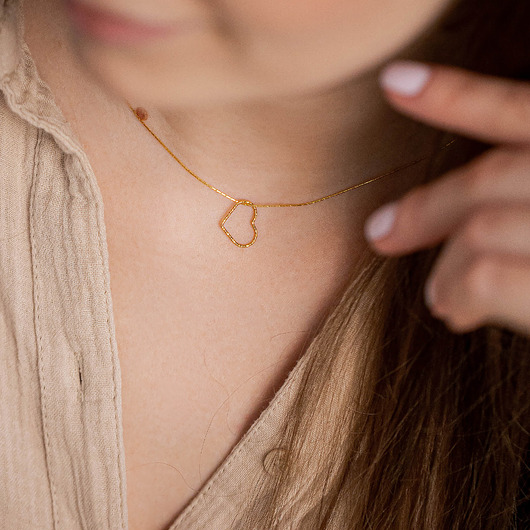 złote naszyjniki Naszyjnik serce