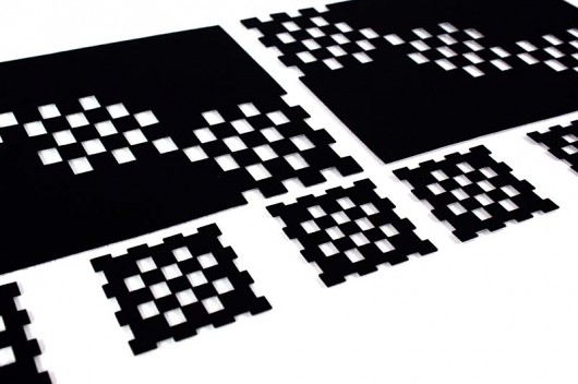 podkładki filcowe czerń/biel set 2+6sztuk KOKOdesign
