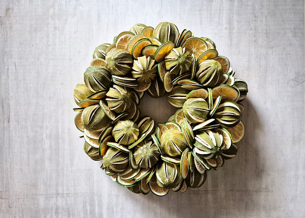 wianki bożonarodzeniowe Wianek limonkowy