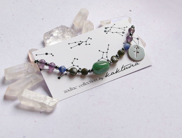 bransoletki z kamieni naturalnych STRZELEC - zodiac collection - PREMIUM