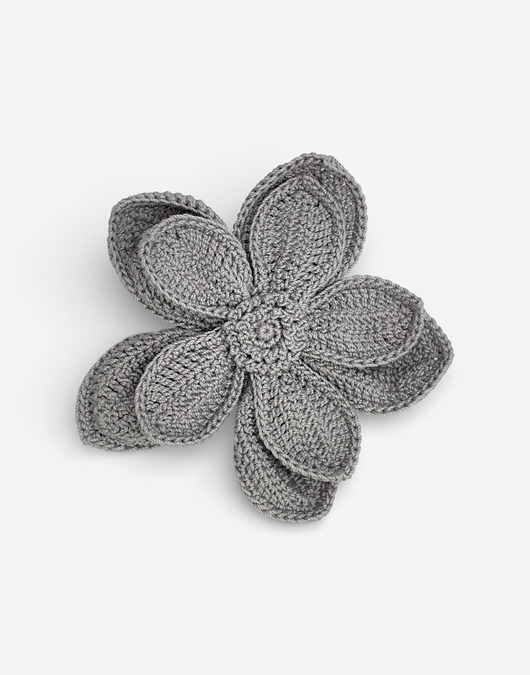 broszki Broszka kwiat XL - szara