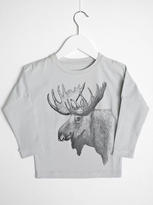 t-shirty dla chłopców Koszulka ŁOŚ z bawełny organicznej