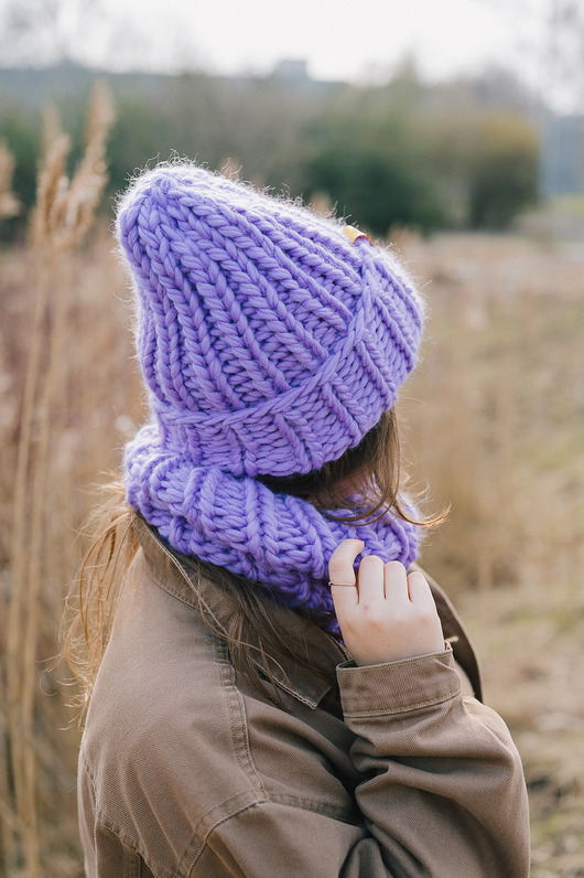 czapki damskie Wełniana czapka i komin- komplet zimowy peruvian WOOLY