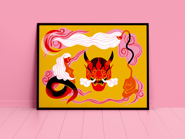 grafiki i ilustracje Yokai