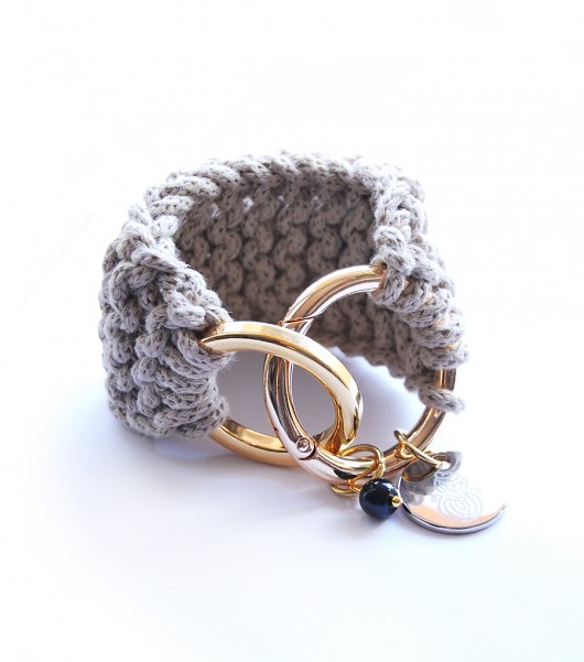 Double Golden Ring Beige Roboty Ręczne