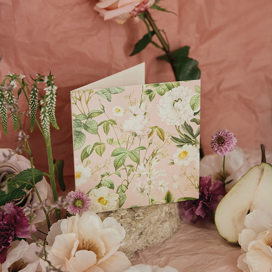 kartki okolicznościowe - wydruki Kartka okolicznościowa "Białe kwiaty"