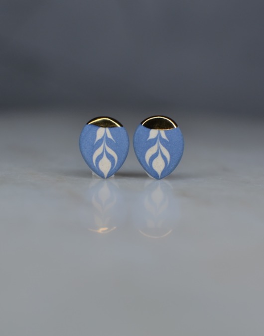 kolczyki ceramiczne Kolczyki ceramiczne zdobione złotem #011